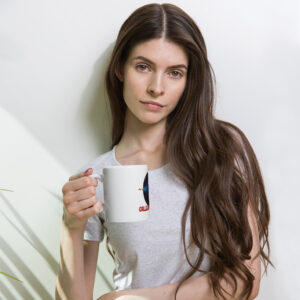 Taza blanca brillante | COLECCIÓN UNIVERSU |